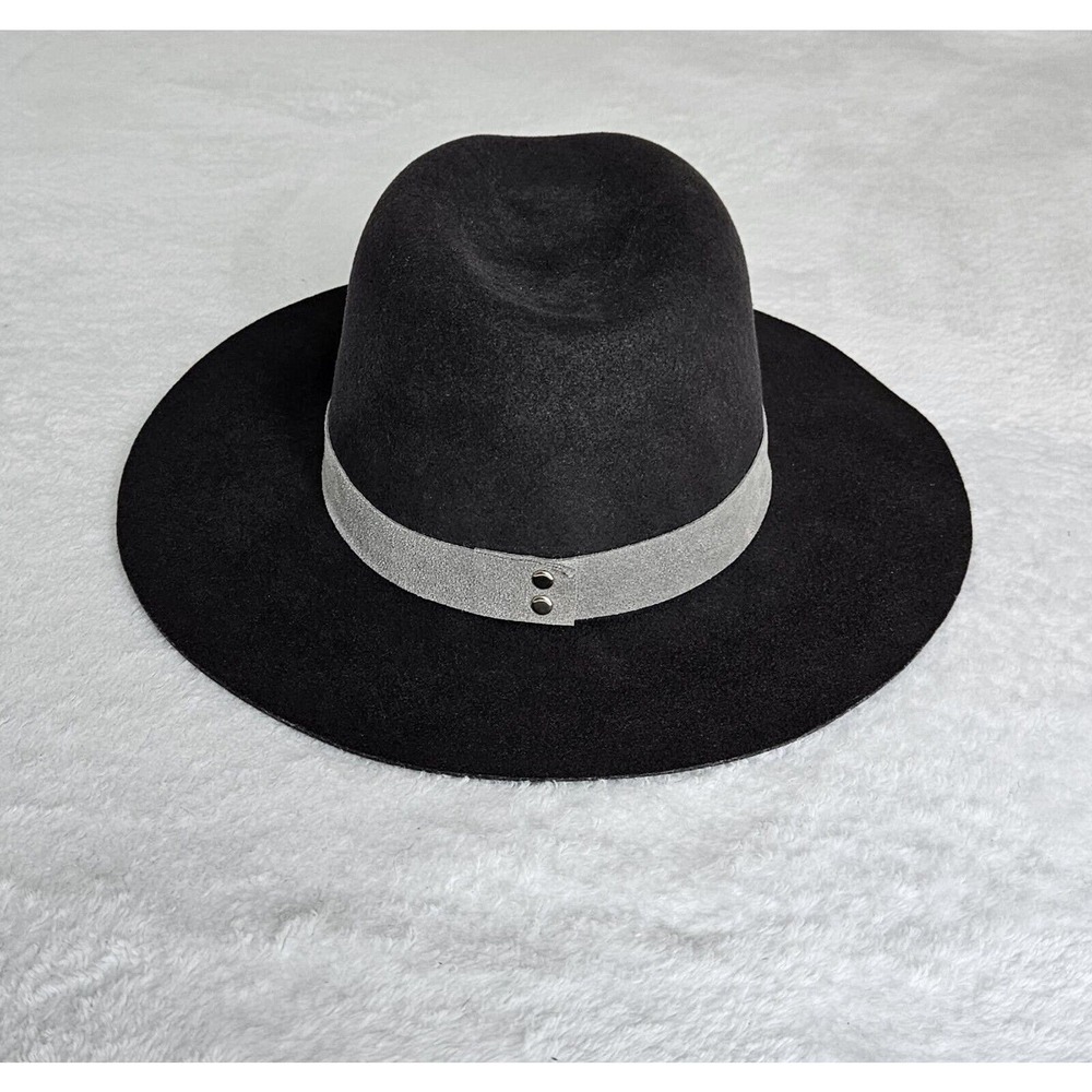 JANESSA LEONE goop fave! wool felt suede-band travel intermix fedora hat $310 m - Picture 7 of 11